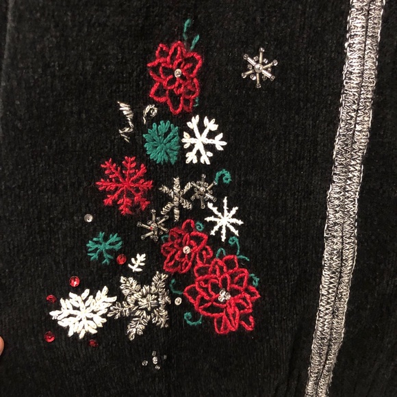 Allison Daley Christmas Sweater with sparkle embellishments - size large - Picture 3 of 5